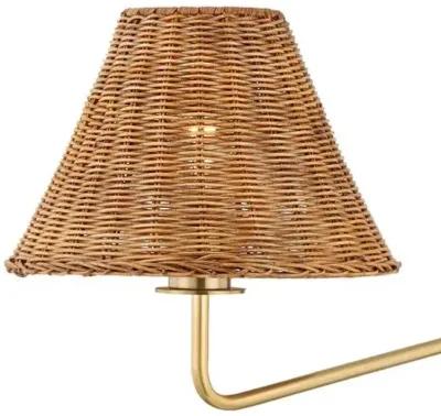 Issa Rattan Portable Wall Sconce - Tali Roth for Mitzi - Gold