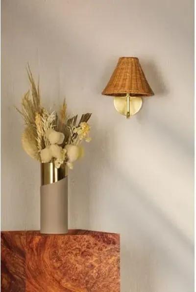 Issa Rattan Wall Sconce - Tali Roth for Mitzi - Gold