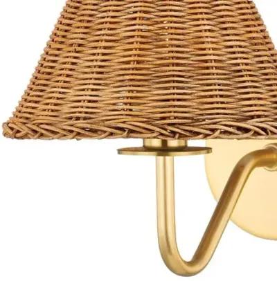 Issa Rattan Wall Sconce - Tali Roth for Mitzi - Gold