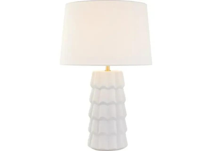 Maisie Table Lamp - White - Megan Molten for Mitzi