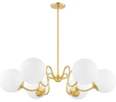 Havana 6-Light Chandelier - Aged Brass - Zio and Sons for Mitzi - Gold