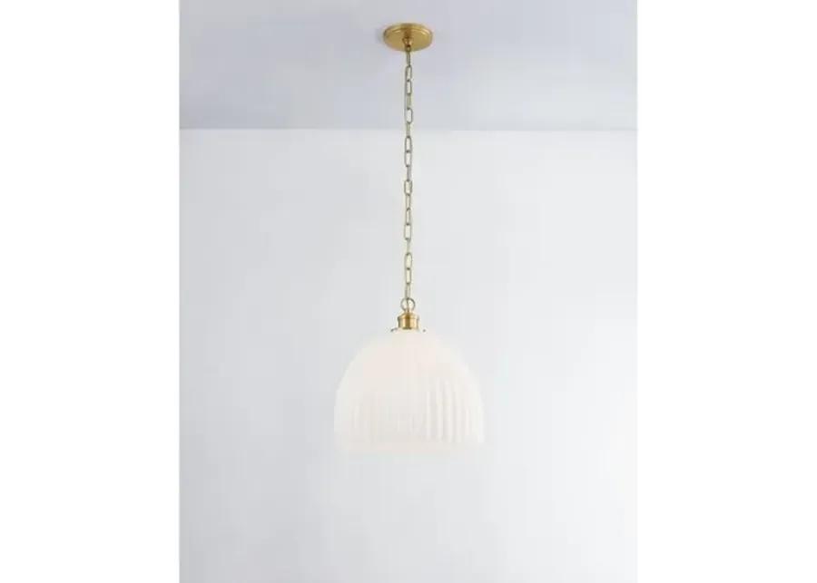 Hillary Large Fluted Glass Pendant - Zio and Sons for Mitzi - Gold