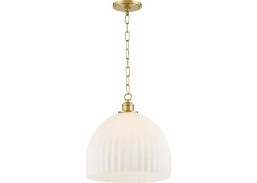 Hillary Large Fluted Glass Pendant - Zio and Sons for Mitzi - Gold