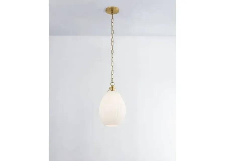 Hillary Small Fluted Glass Pendant - Zio and Sons for Mitzi - Gold