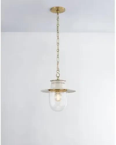 Nori Pendant - Aged Brass/Soft Cream - Zio and Sons for Mitzi - Ivory