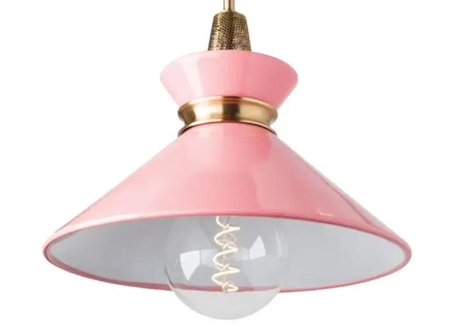 Cressida Ceramic Shade Large Pendant - Pink