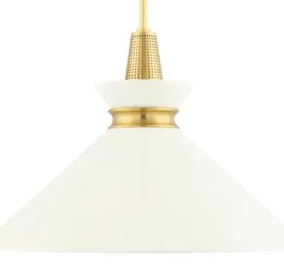 Cressida Ceramic Shade Large Pendant - Ivory