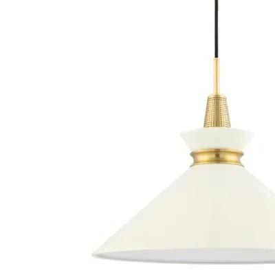 Cressida Ceramic Shade Large Pendant - Ivory