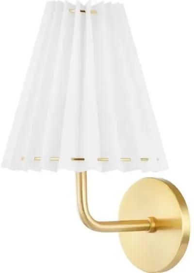 Avi Wall Sconce - Belgian Linen - Gold