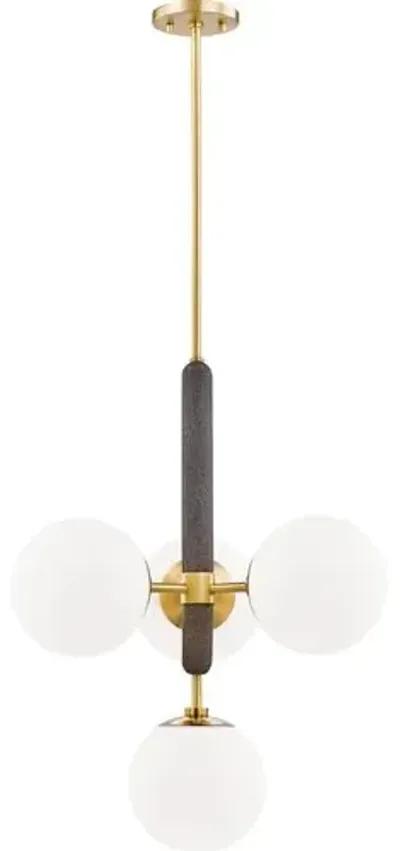 Pascal Globe 4-Light Chandelier - Gold