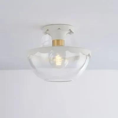 Carrie Scalloped Semi Flush Mount - Gold