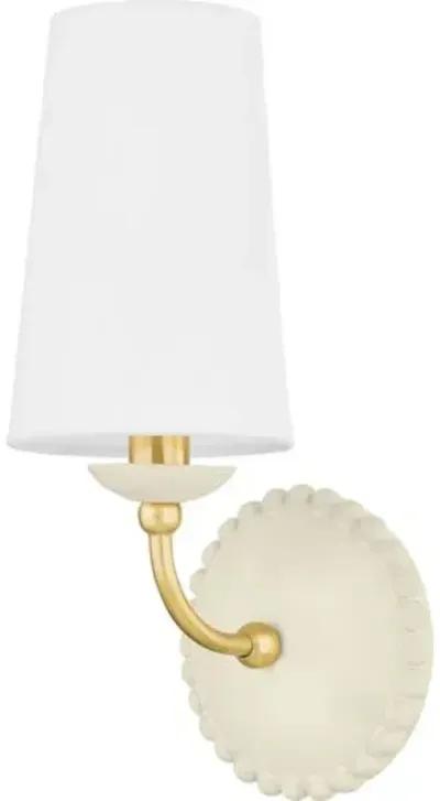 Jagger Wall Sconce - Antique Ivory/Aged Brass