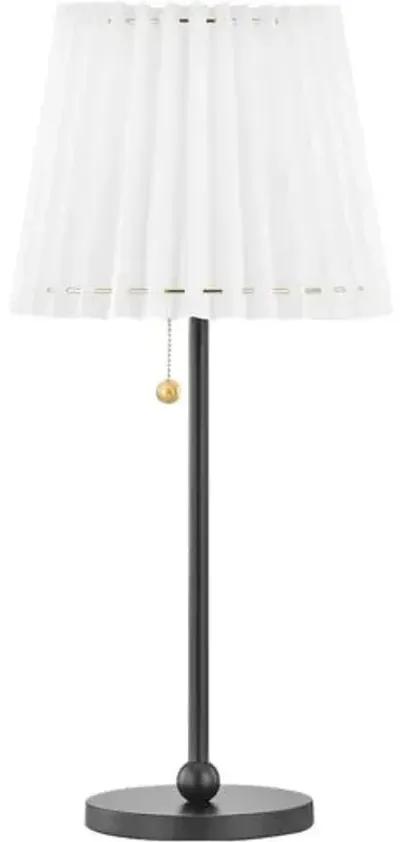 Avi Table Lamp - Belgian Linen - Black