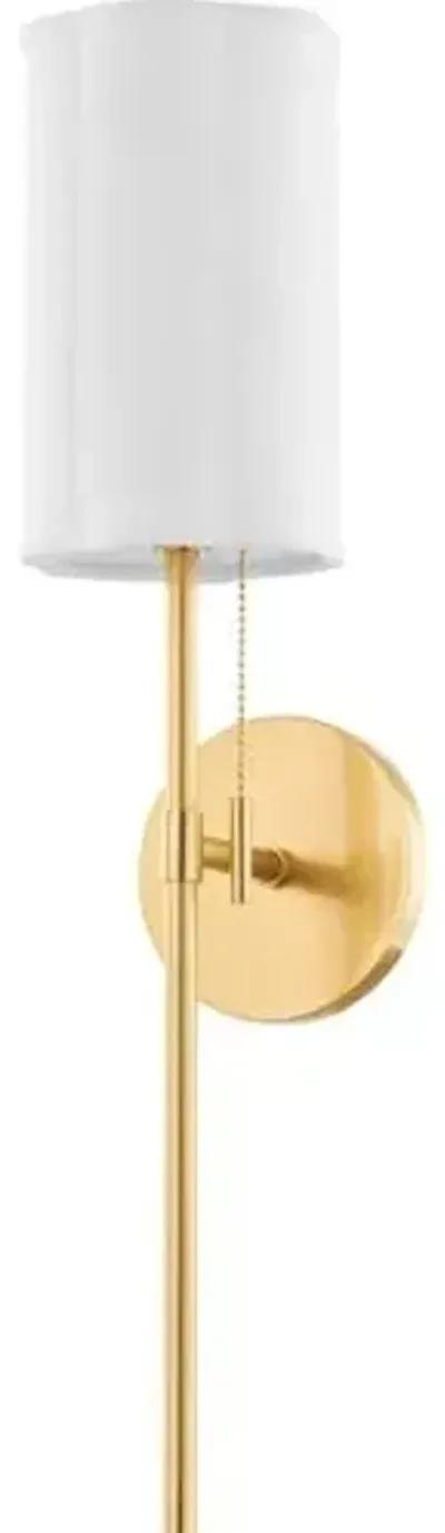 Maxine Tail Scallop Shade Wall Sconce - Gold