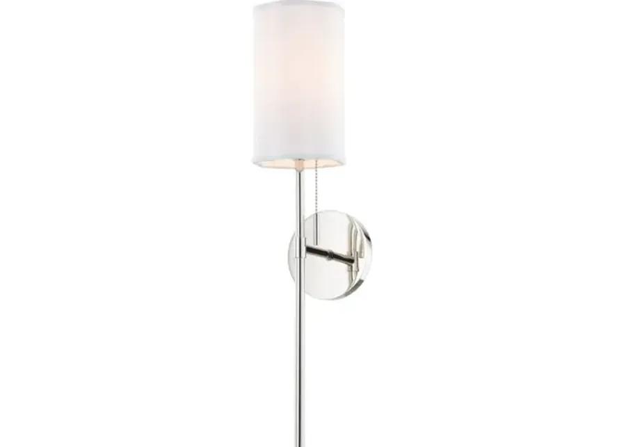 Maxine Tail Scallop Shade Wall Sconce - Silver