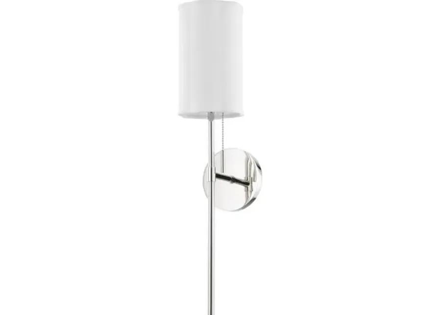 Maxine Tail Scallop Shade Wall Sconce - Silver