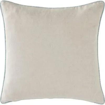 Sakura Embroidered Floral Pillow - Neutral