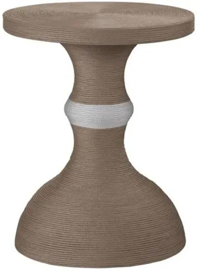 Coastal Living Nani Outdoor Accent Table - Tan Rope - Brown - 22H x 18W x 18D in