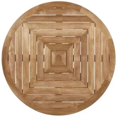 Coastal Living Emerson Outdoor Round Dining Table - Natural Teak