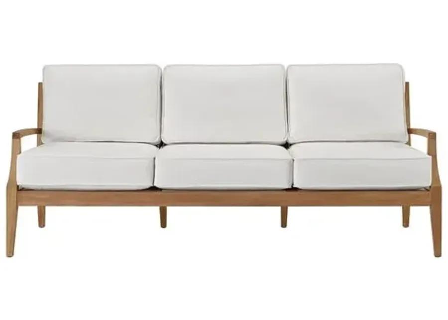 Coastal Living Emerson Outdoor Sofa - Natural Teak/White