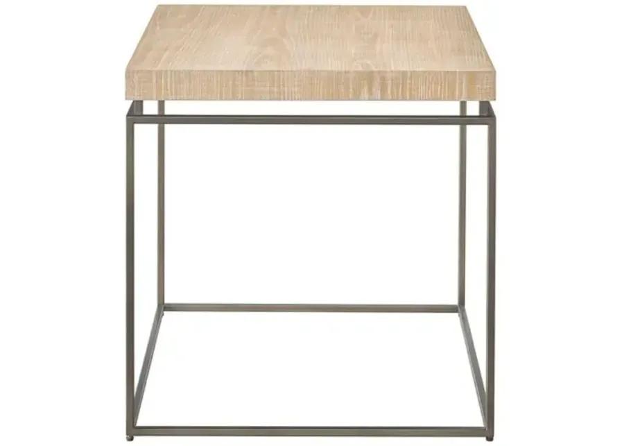 Makena End Table - Natural Oak - Brown