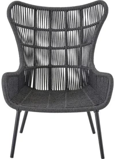 Coastal Living Warren Outdoor Lounge Chair - Charcoal/White - Gray