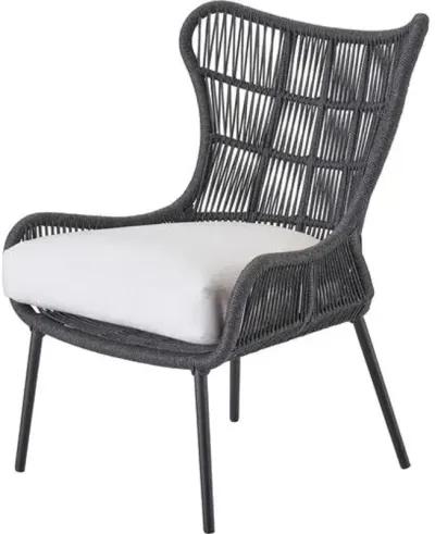 Coastal Living Warren Outdoor Lounge Chair - Charcoal/White - Gray