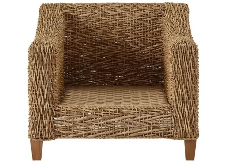 Coastal Living Keoni Outdoor Lounge Chair - Natural/White - Beige