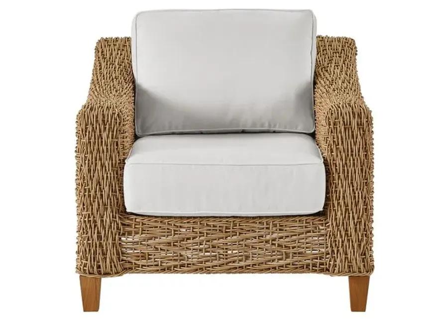 Coastal Living Keoni Outdoor Lounge Chair - Natural/White - Beige