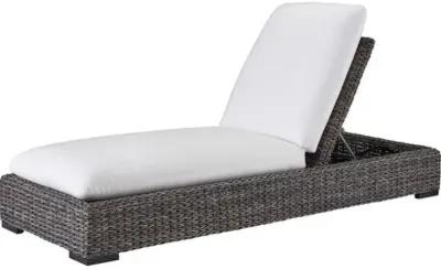 Coastal Living Kazemi Outdoor Wicker Chaise Lounge - Brown/White - Comfortable, Sturdy, Stylish