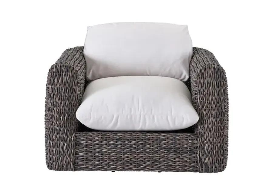 Coastal Living Kazemi Outdoor Wicker Lounge Chair - Brown/White