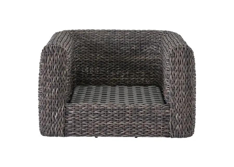 Coastal Living Kazemi Outdoor Wicker Lounge Chair - Brown/White