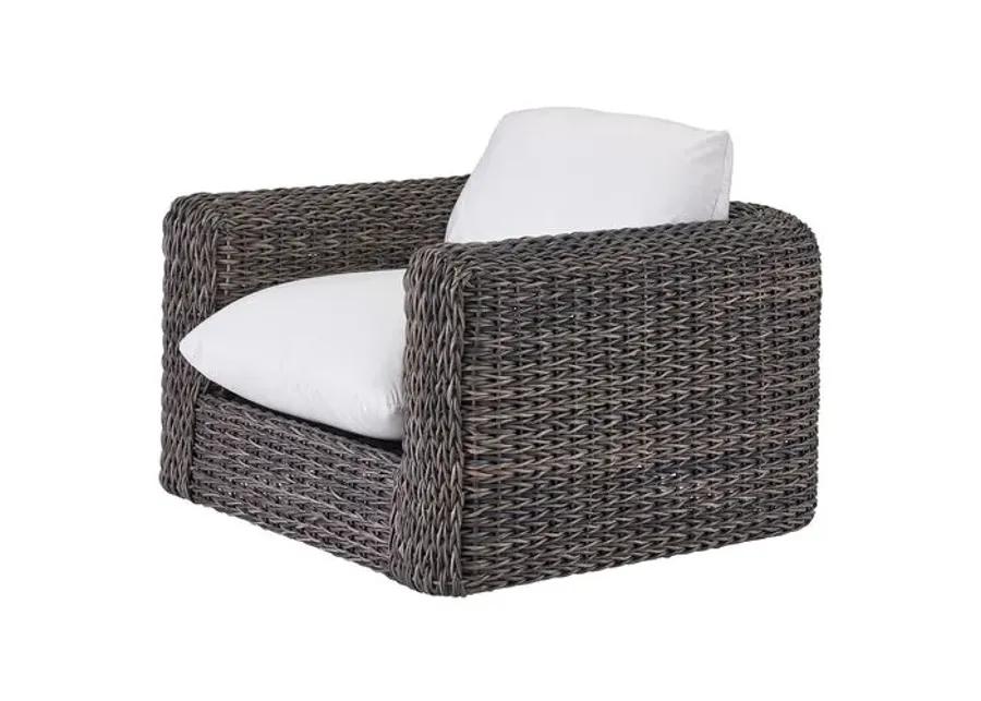 Coastal Living Kazemi Outdoor Wicker Lounge Chair - Brown/White