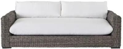 Coastal Living Kazemi Outdoor Wicker Sofa - Brown/White