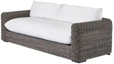 Coastal Living Kazemi Outdoor Wicker Sofa - Brown/White