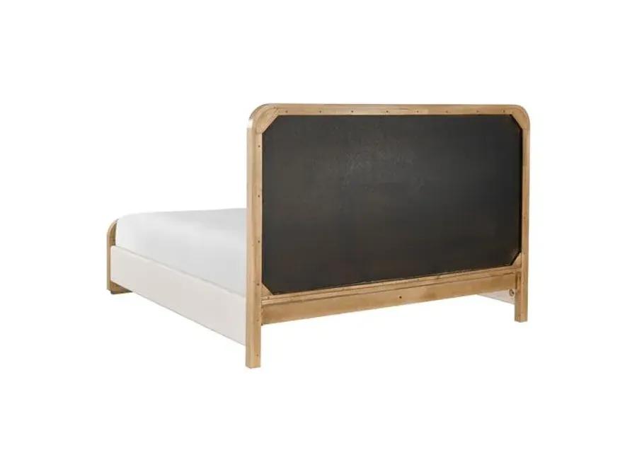 Avani Bed - Natural Oak/Ivory Boucle - Brown