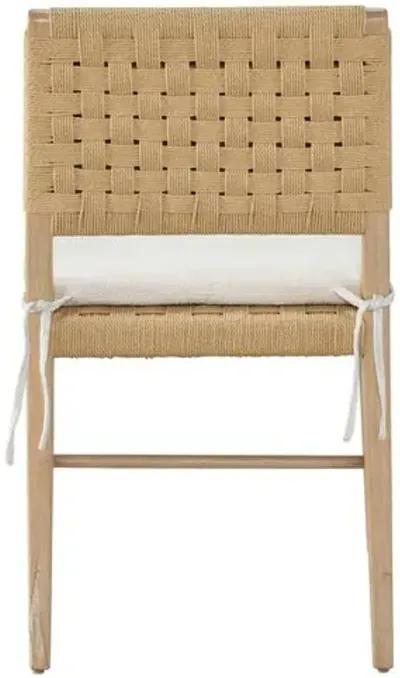 Set of 2 Avani Side Chairs - Natural Oak/Ivory - Brown