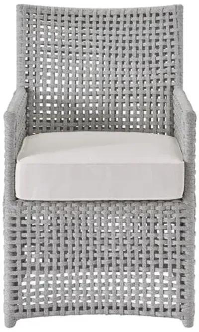 Coastal Living Kenji Outdoor Dining Chair - Light Gray/White