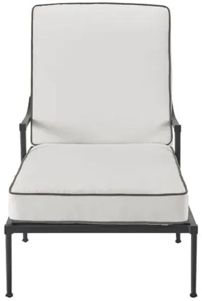 Coastal Living Izaiah Outdoor Chaise Lounge - Black/White - Comfortable, Sturdy, Stylish