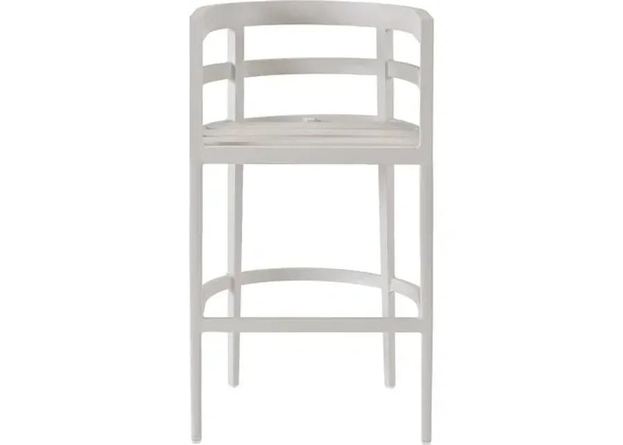 Coastal Living Keegan Outdoor Bar Chair - White/Gray