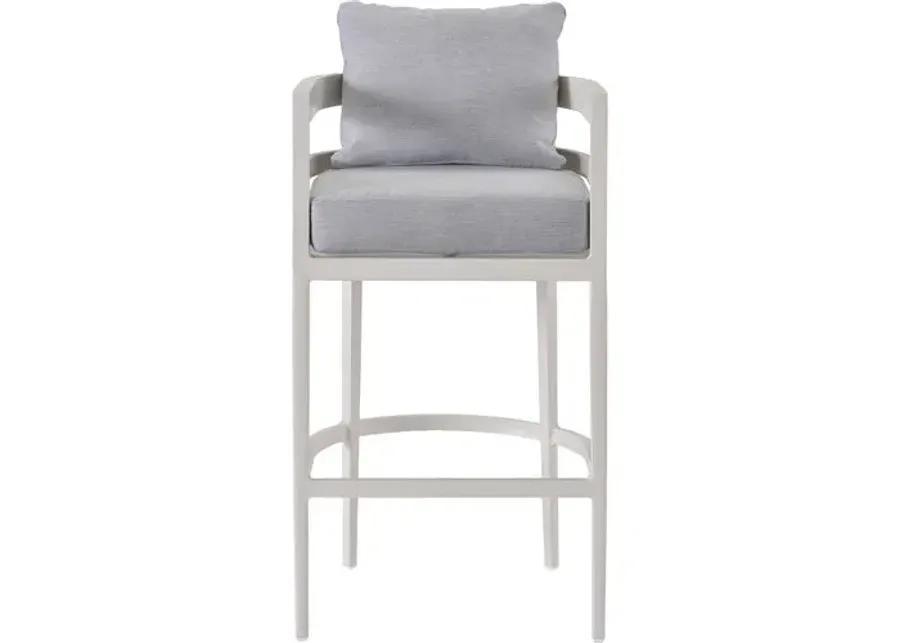 Coastal Living Keegan Outdoor Bar Chair - White/Gray