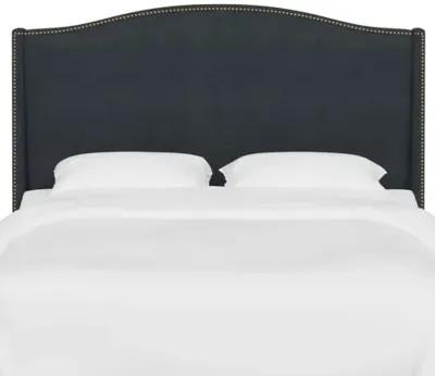 Cole Wingback Headboard - Linen - Blue