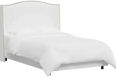 Cole Wingback Bed - Linen - White, Comfortable, Durable