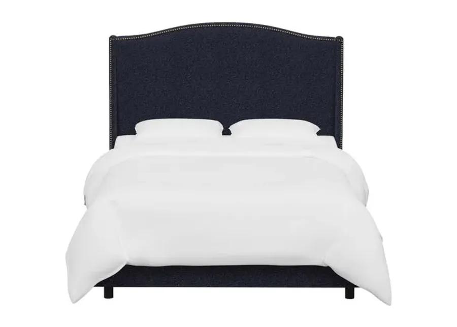 Cole Wingback Bed - Boucle - Blue, Comfortable, Durable