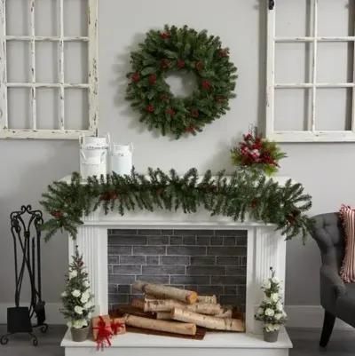 Pine Wreath 30" Green - Faux