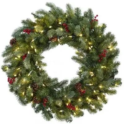 Pine Wreath 30" Green - Faux