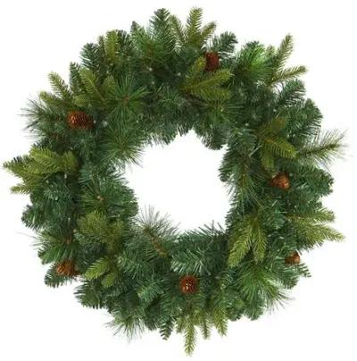 Pine Wreath 24in. Green - Faux