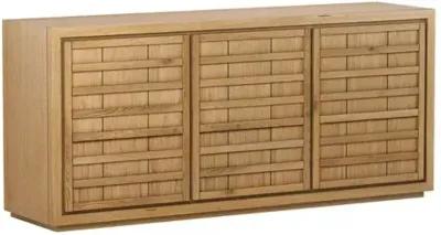 Kuba 3-Door Oak Buffet - Natural - Tulsi Home - Brown