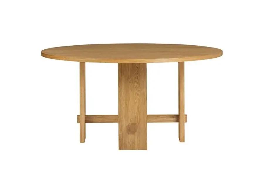 Federico Round Oak Dining Table - Honey - Tulsi Home