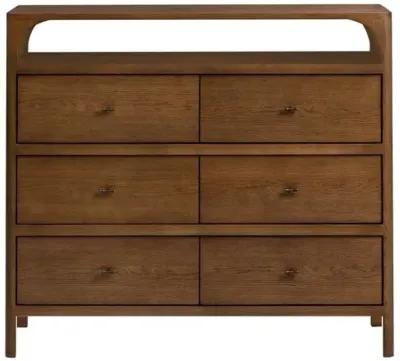 Hugo 6-Drawer Oak Dresser - Walnut - Tulsi Home - Brown